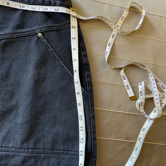 Rebecca Minkoff Marigold Zip Detail Denim Mini Skirt in Black. - Picture 8 of 11